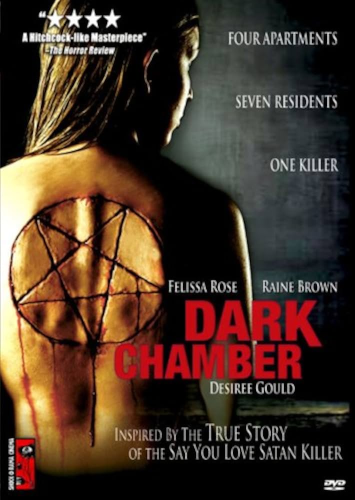 Dark Chamber DVD cover featuring a pentagram carved into a woman’s back.