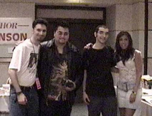 Felissa and Jeff with the SLEEPAWAYCAMPMOVIES.COM grand prize winners to FLASHBACK WEEKEND: Michael Medina and Rob Galluzzo