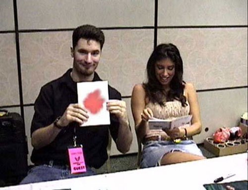 Jeff and Felissa show off the new SLEEPAWAY CAMP SURVIVAL KIT