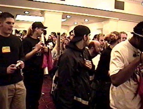 Look at that line of people waiting to meet their SLEEPAWAY faves!! The crew signed and took pictures for over 2 hours!