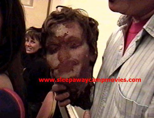 A closer look at Chris Collet's doom. Ed French (the special-fx master who made the prop) told me a few months back that he couldn't believe that the head was still intact all these years later because it had been made with a gelatin that usually doesn't last that long.
