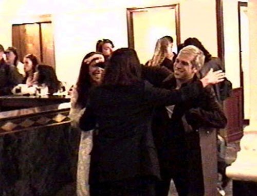 Next to arrive were FELISSA "Angela" ROSE and JONATHAN "Ricky" TIERSTEN. They were greeted by a gigantic hug from DESIREE.