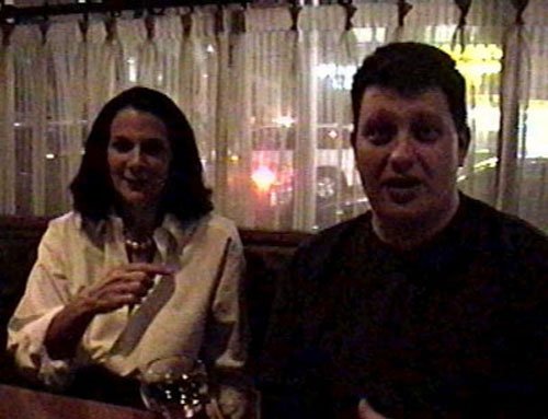 Here's Desiree in the New Yorker Hotel bar with one of her biggest fans! This guy has practically all the dialogue in the movie memorized!!