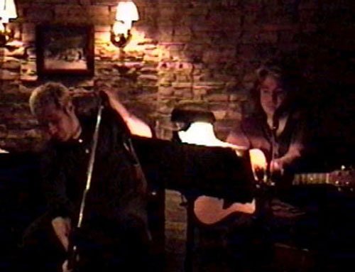 JT sets up to jam with a fellow musician, ironically named: "RICKY."
