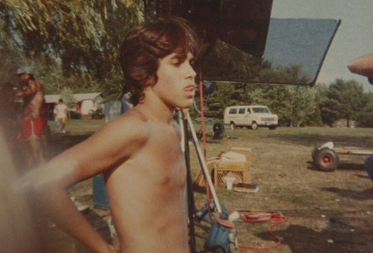 Jonathan gets his mack-daddy groove on while on the set of Sleepaway Camp