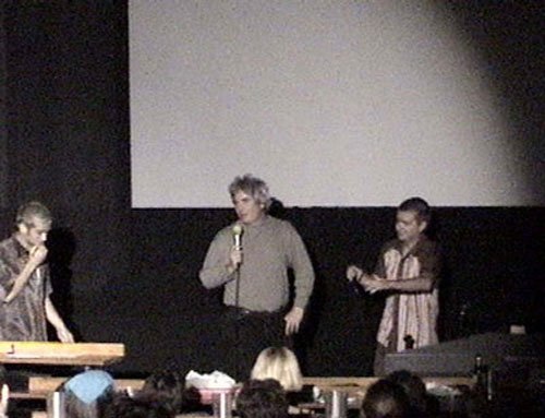 Tim introduces the SLEEPAWAY crew after the first screening.