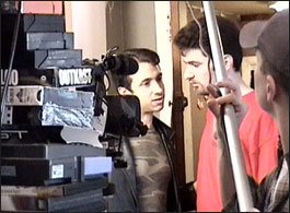 Jeff Hayes and Dave Campfield filming a scene for Under Surveillance
