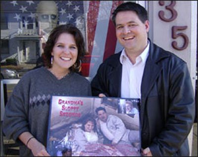 John Crowley and Lynna Premo at the Grandma's Sloppy Seconds screening