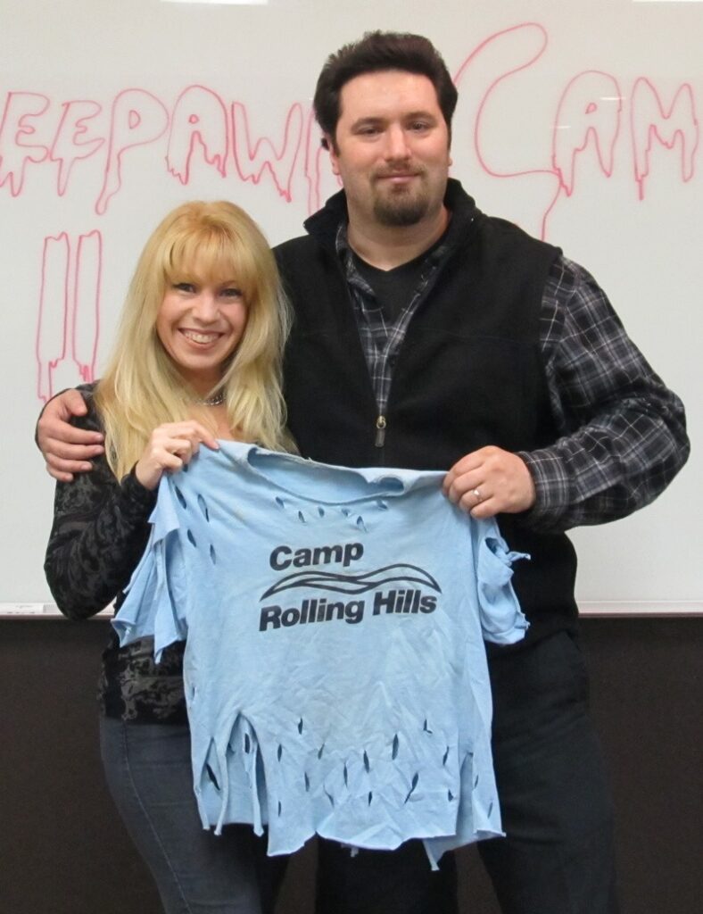 Amy Fields and Jeff Hayes at the 2015 Scream Factory documentary filming