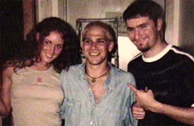 Jonathan Tiersten has some fun re-living Sleepaway with Jeff Hayes and Jeff's sister Susan last May.