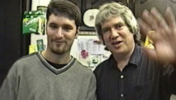 Jeff Hayes with Robert Hiltzik while recording the Sleepaway Camp DVD commentary in April 2000.