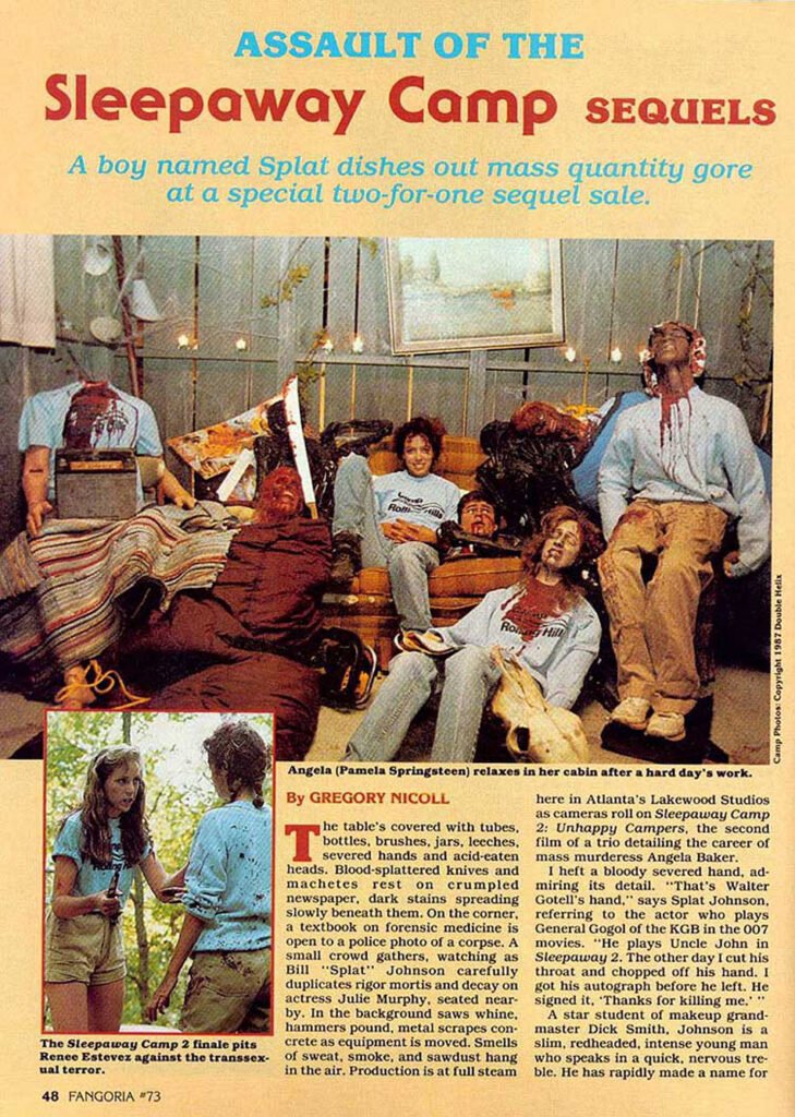 Sleepaway Camp II Fangoria coverage