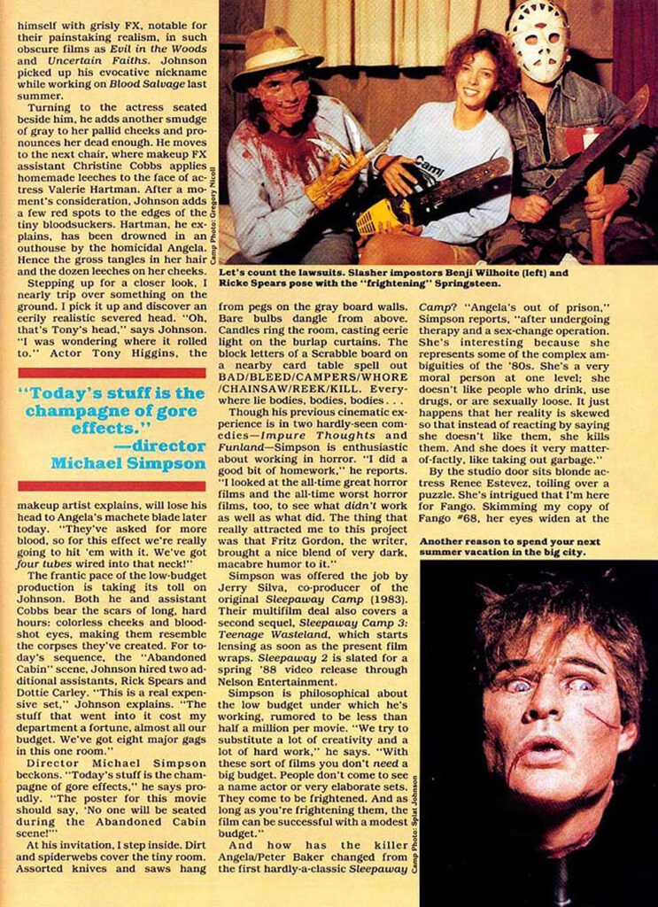 Sleepaway Camp II Fangoria coverage