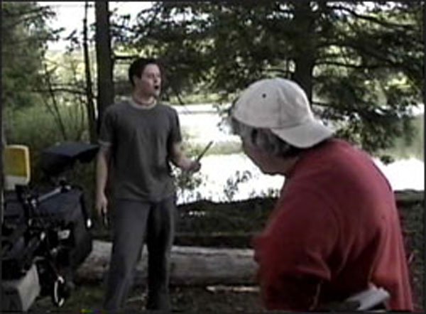 Robert makes certain that Michael knows how to wield a knife!
