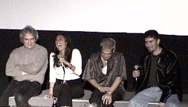 Hiltzik, Rose, Tiersten, and Hayes at one of the midnight screenings in Austin, TX - October 2001