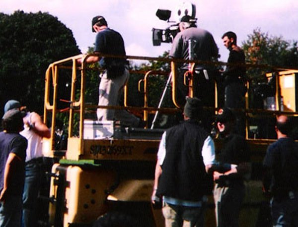 Robert sets up a shot over the baseball field