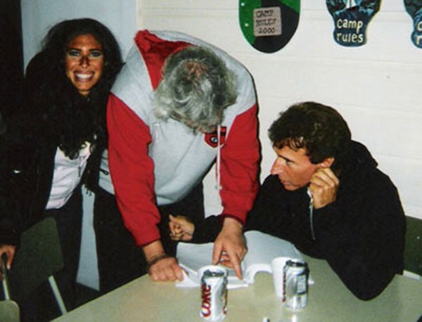 Robert goes over the script with Paul in the dining hall