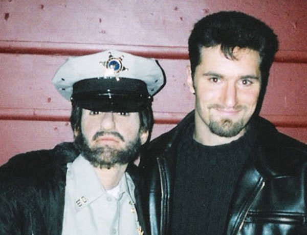 Sheriff Jerry and Jeff outside Ronnie's Shack