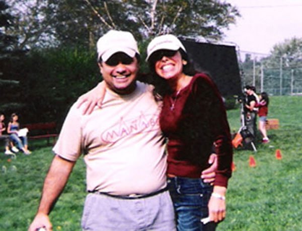 Michael Tatosian and Felissa Rose by the croquet set