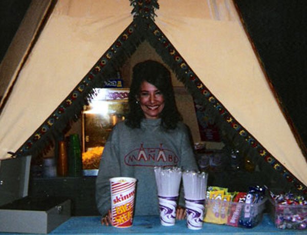 Aunt Gracie happily serves canteen to Manabe's crazy campers