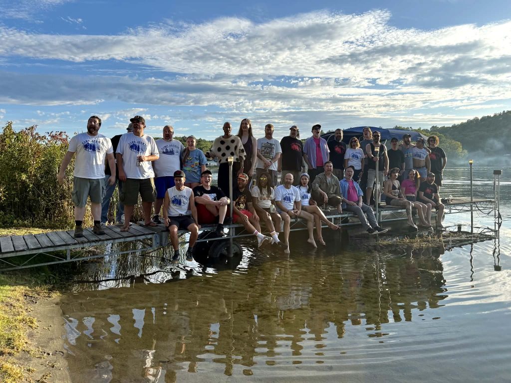 Sleepaway Camp fans gathered on a lakeside dock during the 2026 On Set Cinema event.